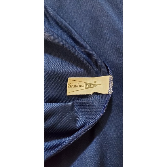 Vintage Shadowline Blue  Lace Slip Peignoir Nightgown and Robe Set Small USA - Picture 6 of 7